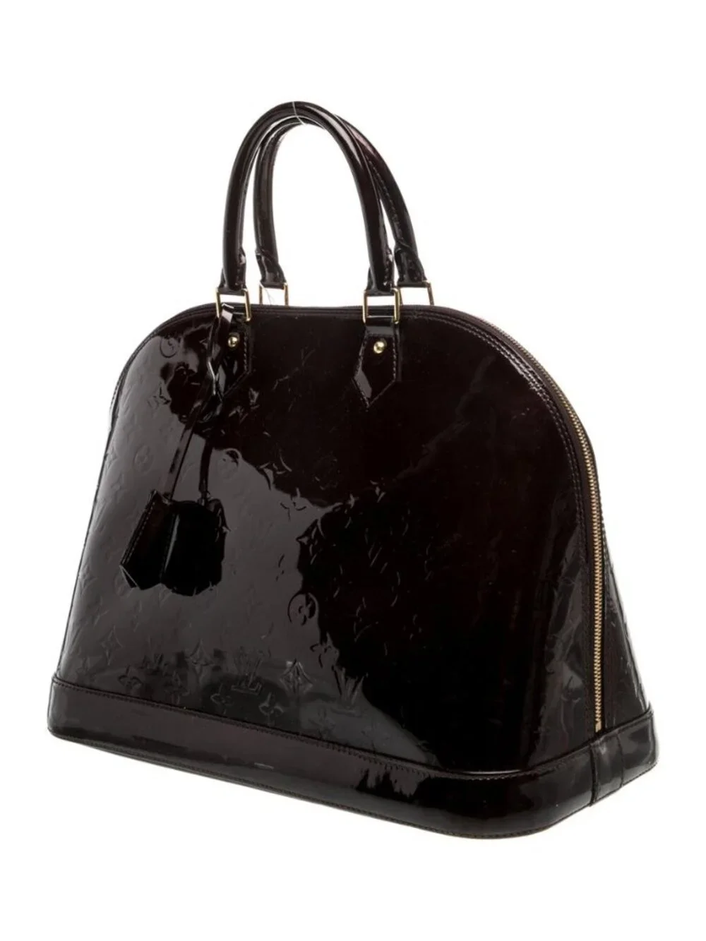 Louis Vuitton Monogram Vernis Alma GM Burgundy Patent Leather, lux